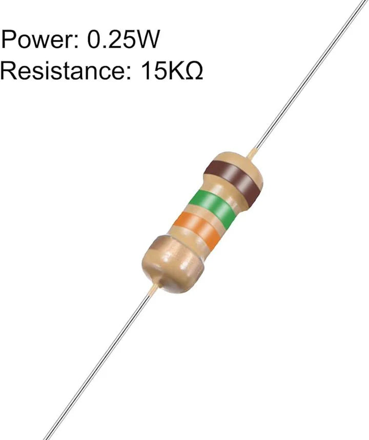 15K Resistance 1/4 Watt ±5% Tolerance