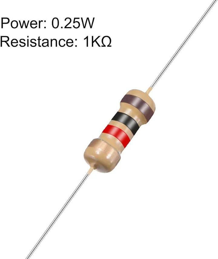 1K Resistance 1/4 Watt ±5% Tolerance