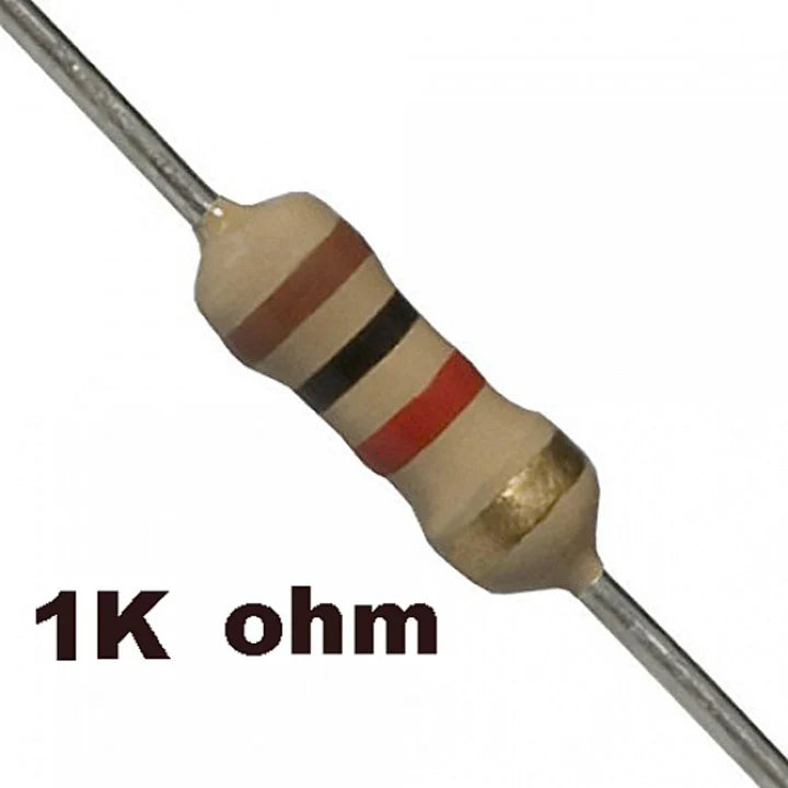 1K Resistance 1/4 Watt ±5% Tolerance