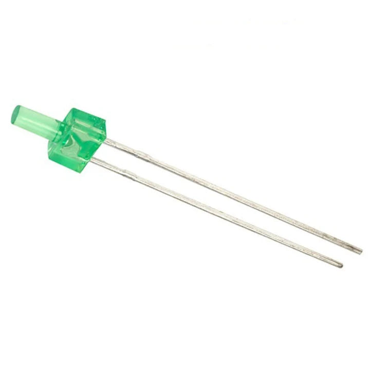2mm Green LED Hair - Small Green LED