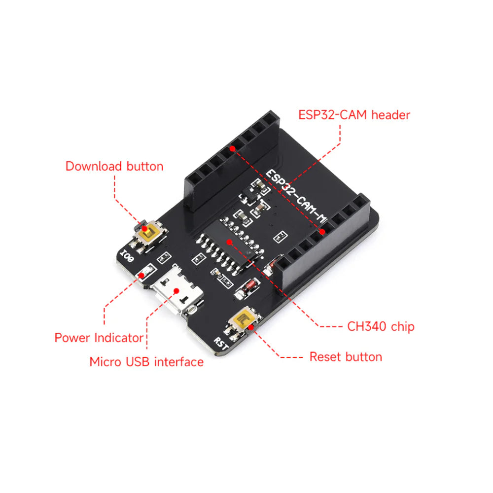 ESP32-CAM-MB MICRO USB Download Module for ESP32 CAM Development Board Share