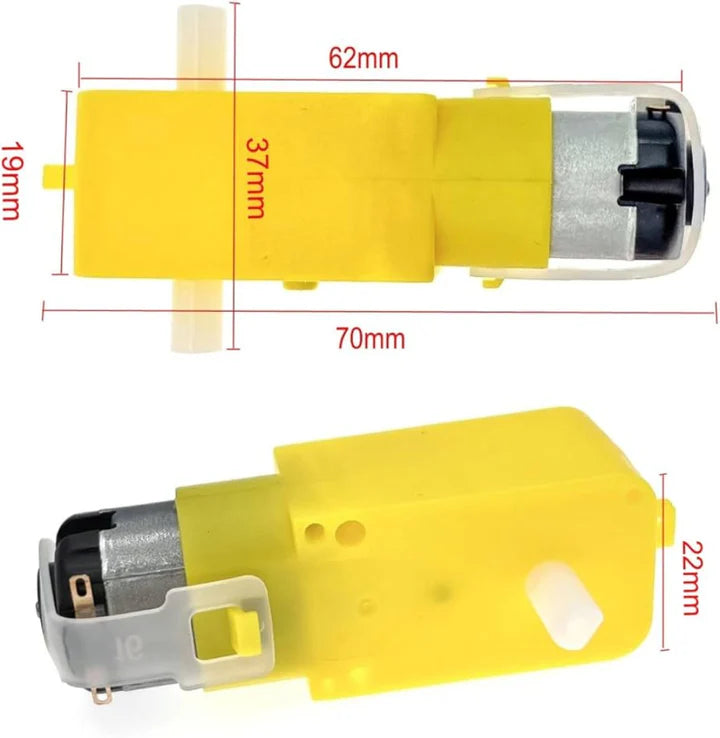 100 RPM 3-12V BO Motor Dual Shaft High Quality Straight Shaft
