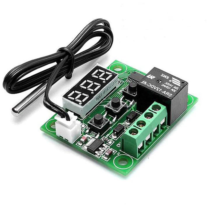 XH-W1209 W1209 12V Red Digital Temperature Controller Module With Display and NTC Temp Sensor