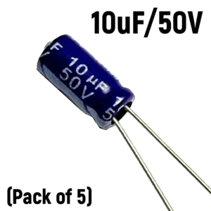 10uf 50V Electrolytic Capacitor (Pack of 5)