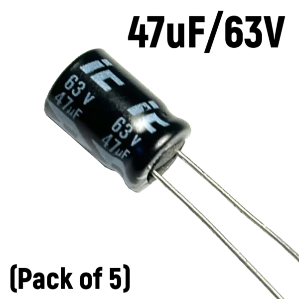 47uf 63V Electrolytic Capacitor (Pack of 5)