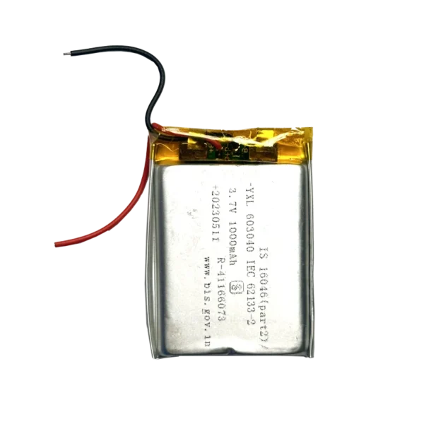 1000mAh 3.7V Li-Po Battery | Lithium Polymer Battery (603040)