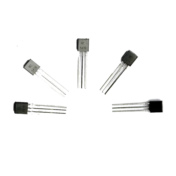 BC547 NPN General Purpose Transistor 45V 100mA TO-92 Package – Pack of 5